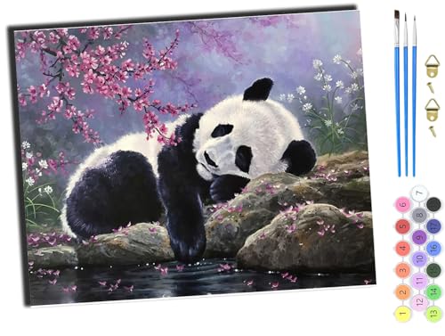 WANGXIAO Malen nach Zahlen Erwachsene,DIY Handgemalt Ölgemälde Kit,Paint by Numbers Adult Mit 3,Pinseln und Acrylfarbe leinwand Kit,40x50 cm,einsamer Tierpanda,ohne Rahmen WANGXIAO Malen nach Zahlen Erwachsene,DIY Handgemalt Ölgemälde Kit,Paint by Numbers Adult Mit 3,Pinseln und Acrylfarbe leinwand Kit,40x50 cm,einsamer Tierpanda,ohne Rahmen von WANGXIAO