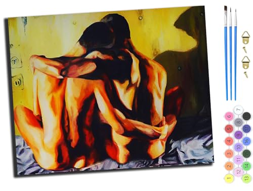 WANGXIAO Malen nach Zahlen Erwachsene,Paint by Numbers,DIY Handgemalt Ölgemälde Mit 3,Pinseln und Acrylfarbe knitterfreie leinwand Kit,40x50 cm,Kunst Gay Paar für Menschen,mit Rahmen WANGXIAO Malen nach Zahlen Erwachsene,Paint by Numbers,DIY Handgemalt Ölgemälde Mit 3,Pinseln und Acrylfarbe knitterfreie leinwand Kit,40x50 cm,Kunst Gay Paar für Menschen,mit Rahmen von WANGXIAO
