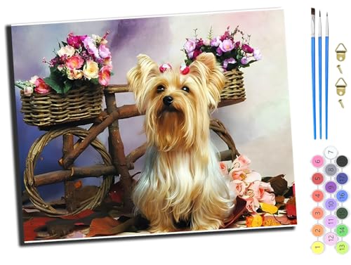 WANGXIAO Malen nach Zahlen Erwachsene,happy Painting Kits,Bastelset Leinwand Pinsel,Handgemalt Ölgemälde 40x50cm,Hund Tier,ohne Rahmen WANGXIAO Malen nach Zahlen Erwachsene,happy Painting Kits,Bastelset Leinwand Pinsel,Handgemalt Ölgemälde 40x50cm,Hund Tier,ohne Rahmen von WANGXIAO
