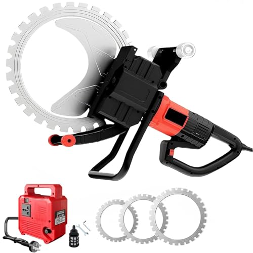 41cm/52cm/60cm Beton Ringsäge, Betonsäge, Bürstenloser Motor mit 8900W, Nasswasserversorgung, Staubunterdrückung, Betonwand-Rillensäge (Schnitttiefe 30-50 cm), FüR Granit, Beton,30cm+40cm+50cmDepth von WANGYYDS