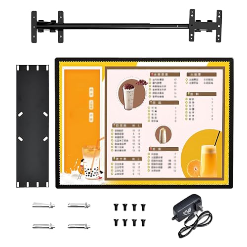 LED-Menütafel Und Beleuchtete Plakatanzeige in Handelsqualität, Mit Schlanker LED-Hintergrundbeleuchtung Mit Schnapprahmen Für an Der Wand Montierte 3D-Menütafel-Werbetafeln 40×50cm/15.7×19.7in von WANGYYDS