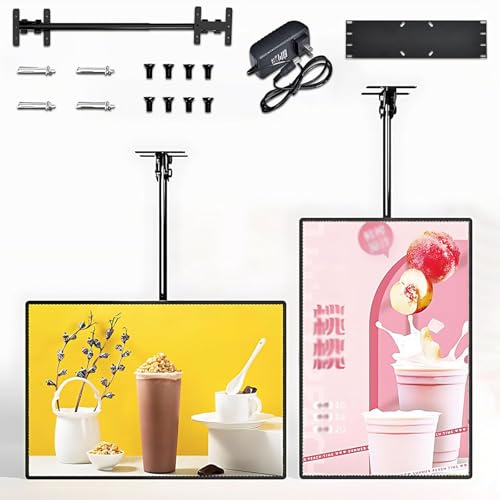 WANGYYDS Energiesparende Menütafel Mit LED-Hintergrundbeleuchtung Und Digitale Anzeigetafel, Ultraschlanke Leuchtbox Mit Schnapprahmen, Professionelles Für Restaurants, Cafés 40×60cm/15.7×23.6in von WANGYYDS