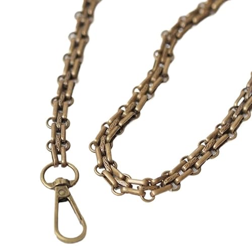 Taschenkette Taschenkette aus Stahl for Selbermachen, Gold, Silber, Gun Black Bronze, 12 mm breit, Ersatzkette aus Metall, Schultergurt for Handtasche, Geldbeutelgriff Kette FüR Tasche(Bronze,40cm) von WANGZEYU