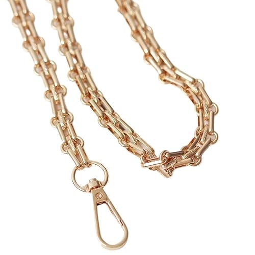 Taschenkette Taschenkette aus Stahl for Selbermachen, Gold, Silber, Gun Black Bronze, 12 mm breit, Ersatzkette aus Metall, Schultergurt for Handtasche, Geldbeutelgriff Kette FüR Tasche(Light Golden,40 von WANGZEYU
