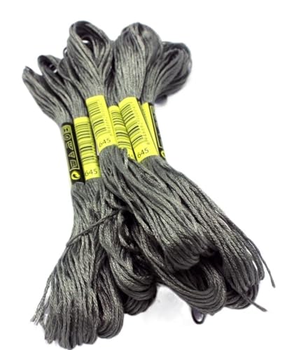 WANGZEYU Stickgarn 10 Stück Kreuzstich-Stickgarn, Zahnseide, Nähen, Stränge Stickgarn Set(Color:645) von WANGZEYU