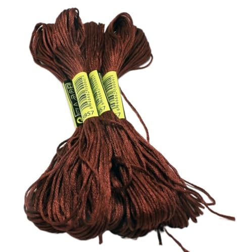 WANGZEYU Stickgarn 10 Stück Kreuzstichgarne/Kreuzstich-Stickgarne/benutzerdefinierte Garne, Farben 12 Stickgarn Set(Color:3857) von WANGZEYU