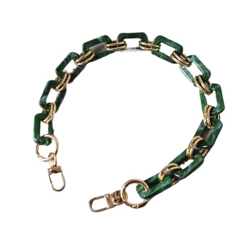 WANGZEYU Taschenkette Lange Taschenkette, austauschbare Acryltasche, Dicker Schultergurt aus Kette, mehrere Farben, gemischte Goldharz-Schultertasche aus grober Kette Kette FüR Tasche(45cm-F) von WANGZEYU