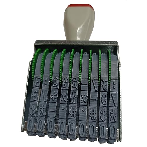 WANLIAN 9-stelliger verstellbarer Gummistempel – anpassbare 0-9 Zahlen & Symbole, Nummerierungswerkzeug für Verpackung, Büro, Etiketten, Datum, Code WANLIAN 9-stelliger verstellbarer Gummistempel – anpassbare 0-9 Zahlen & Symbole, Nummerierungswerkzeug für Verpackung, Büro, Etiketten, Datum, Code von WANLIAN