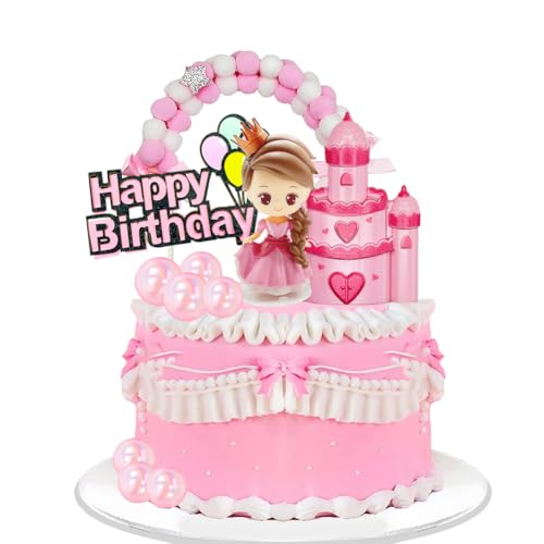 10 Stück Prinzessin Cake Topper,Prinzessin Schloss Kuchen Dekoration,Prinzessinnen Tortendeko,Baby Shower Deko für Mädchen Dusche Kuchen Dekoration Hochzeit Geburtstag Party Dekorationen von SIEBOLD