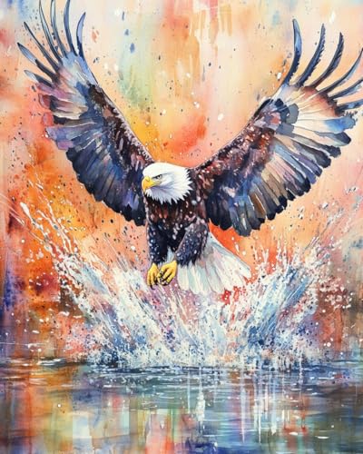 Malen Nach Zahlen Erwachsene Adler auf dem Wasser DIY handgemaltes Ölgemälde Set für Anfänger und Erwachsene, Acrylfarbe, Kindergemälde, Kreative Heimdekoration, Geschenk, Weihnachten Malen Nach Zahlen Erwachsene Adler auf dem Wasser DIY handgemaltes Ölgemälde Set für Anfänger und Erwachsene, Acrylfarbe, Kindergemälde, Kreative Heimdekoration, Geschenk, Weihnachten von WANMIU