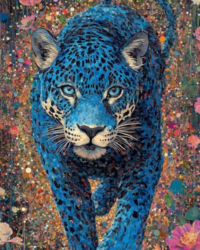 WANMIU Malen Nach Zahlen Erwachsene Blauer Leopard und Blumen DIY Handgemalt Ölgemälde Leinwand Kits Mit Pinsels und Acrylfarbe Als Geschenke und Heimdekoration Ohne Rahmen 40 x 50 cm WANMIU Malen Nach Zahlen Erwachsene Blauer Leopard und Blumen DIY Handgemalt Ölgemälde Leinwand Kits Mit Pinsels und Acrylfarbe Als Geschenke und Heimdekoration Ohne Rahmen 40 x 50 cm von WANMIU