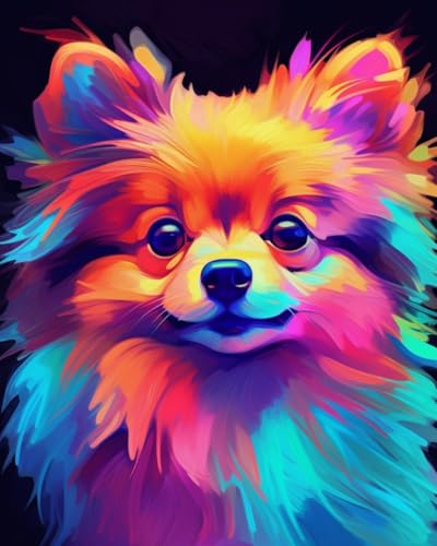 WANMIU Malen Nach Zahlen Erwachsene Farbiger Hakubi-Hund DIY Handgemalt Ölgemälde Leinwand Kits Mit Pinsels und Acrylfarbe Als Geschenke und Heimdekoration Ohne Rahmen 40 x 50 cm WANMIU Malen Nach Zahlen Erwachsene Farbiger Hakubi-Hund DIY Handgemalt Ölgemälde Leinwand Kits Mit Pinsels und Acrylfarbe Als Geschenke und Heimdekoration Ohne Rahmen 40 x 50 cm von WANMIU