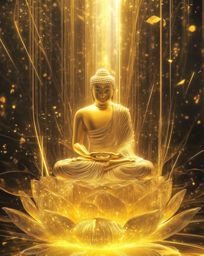 WANMIU Malen Nach Zahlen Erwachsene Leuchtender Buddha Bastelset Erwachsene Gemälde Leinwand 40x50 cm Mit Farbe und Pinsel - Geschenke und Maldekorationen WANMIU Malen Nach Zahlen Erwachsene Leuchtender Buddha Bastelset Erwachsene Gemälde Leinwand 40x50 cm Mit Farbe und Pinsel - Geschenke und Maldekorationen von WANMIU