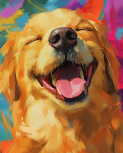 WANMIU Malen Nach Zahlen Erwachsene Süßer Golden Retriever DIY handgemaltes Ölgemälde Set für Anfänger und Erwachsene, Acrylfarbe, Kindergemälde, Kreative Heimdekoration, Geschenk, Weihnachten WANMIU Malen Nach Zahlen Erwachsene Süßer Golden Retriever DIY handgemaltes Ölgemälde Set für Anfänger und Erwachsene, Acrylfarbe, Kindergemälde, Kreative Heimdekoration, Geschenk, Weihnachten von WANMIU