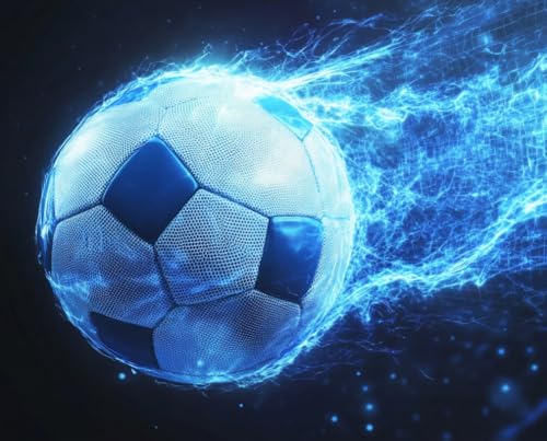 WANMIU Malen Nach Zahlen Erwachsene blaue Flamme Fußball DIY handgemaltes Ölgemälde Set für Anfänger und Erwachsene, Acrylfarbe, Kindergemälde, Kreative Heimdekoration, Geschenk, Weihnachten WANMIU Malen Nach Zahlen Erwachsene blaue Flamme Fußball DIY handgemaltes Ölgemälde Set für Anfänger und Erwachsene, Acrylfarbe, Kindergemälde, Kreative Heimdekoration, Geschenk, Weihnachten von WANMIU