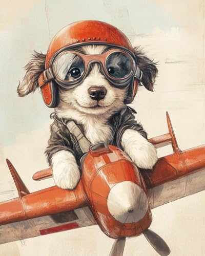 WANMIU Malen nach Zahlen Hund spielt mit Spielzeug Kits für Anfänger Erwachsene DIY Art Decor Handgemalte Malerei nach Zahlen Kreatives Geschenk Home Decoration 16x20 Zoll WANMIU Malen nach Zahlen Hund spielt mit Spielzeug Kits für Anfänger Erwachsene DIY Art Decor Handgemalte Malerei nach Zahlen Kreatives Geschenk Home Decoration 16x20 Zoll von WANMIU