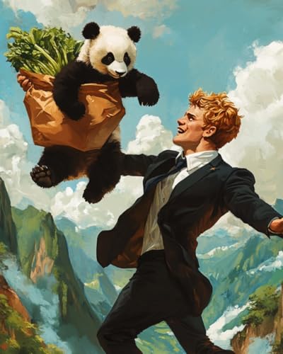 WANMIU Malen nach Zahlen Mensch und Panda Kits für Anfänger Erwachsene DIY Art Decor Handgemalte Malerei nach Zahlen Kreatives Geschenk Home Decoration 16x20 Zoll WANMIU Malen nach Zahlen Mensch und Panda Kits für Anfänger Erwachsene DIY Art Decor Handgemalte Malerei nach Zahlen Kreatives Geschenk Home Decoration 16x20 Zoll von WANMIU