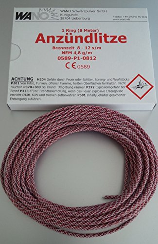Anzündlitze rot (schnell) von WANO Schwarzpulver GmbH
