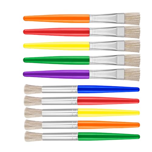 10-Stück Malen Pinsel Kinder, Malpinsel für Kleinkinder, Wasserfarben Kinder ab 2 Jahre, Große Pinsel Runde und Flache Pinselset, Wasserfarben Pinselset für Abwaschbare Farbe Acrylfarbe Malanfänger 10-Stück Malen Pinsel Kinder, Malpinsel für Kleinkinder, Wasserfarben Kinder ab 2 Jahre, Große Pinsel Runde und Flache Pinselset, Wasserfarben Pinselset für Abwaschbare Farbe Acrylfarbe Malanfänger von WANTUSHUI