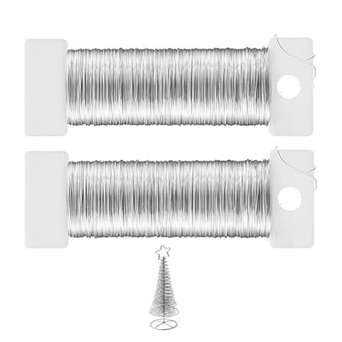 2 Pcs Basteldraht dünn 0,35mm x 50m,Schmuckdraht Silber,Blumendraht Silber,Silberdraht zum Basteln,Dünner Draht dünn,Blumendraht zum DIY Basteln zum basteln für Schmuckherstellung und Floristik 2 Pcs Basteldraht dünn 0,35mm x 50m,Schmuckdraht Silber,Blumendraht Silber,Silberdraht zum Basteln,Dünner Draht dünn,Blumendraht zum DIY Basteln zum basteln für Schmuckherstellung und Floristik von WANTUSHUI