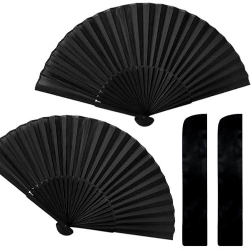 2 Stück Fächer Klein Schwarz,Handfächer Klein Folding,Fächer Damen Faltbare,Fächer Personalisiert Faltfächer,Handfächer Sommer,Fächer Halbrunder,Hand Fan,Fächer Bambus,Für Aufführung Tanz Dekoration 2 Stück Fächer Klein Schwarz,Handfächer Klein Folding,Fächer Damen Faltbare,Fächer Personalisiert Faltfächer,Handfächer Sommer,Fächer Halbrunder,Hand Fan,Fächer Bambus,Für Aufführung Tanz Dekoration von WANTUSHUI