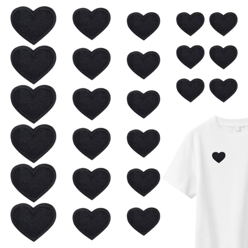 24 Stück Bügelflicken Schwarz,Bügelpatch,Bügelbilder,Bügelflicken Jeans,Lässig patches,Heart Iron On Patches Herzen Zum Aufbügeln Flicken Patches,DIY Accessories-Black,Geeignet Für Kleidung Rucksäcke. 24 Stück Bügelflicken Schwarz,Bügelpatch,Bügelbilder,Bügelflicken Jeans,Lässig patches,Heart Iron On Patches Herzen Zum Aufbügeln Flicken Patches,DIY Accessories-Black,Geeignet Für Kleidung Rucksäcke. von WANTUSHUI