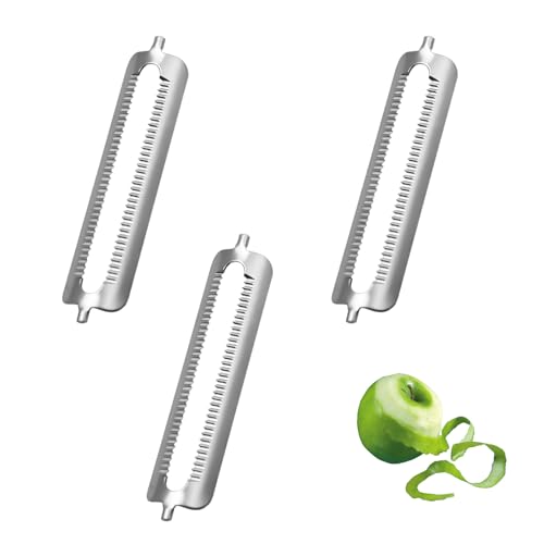 3 Stück Ersatzklingen für Universal Sparschäler – Kompatibel mit gängigen Gemüseschälern & Kartoffelschälern – Edelstahlklingen für Spargelschäler, Gurkenschäler, Pendelschäler & Schälmesser von WANTUSHUI
