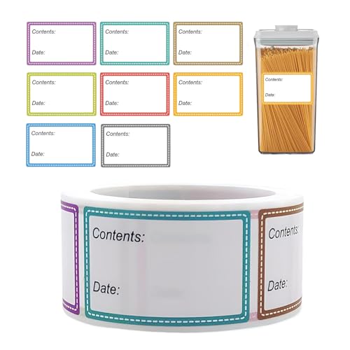500 Stück Gefrieretiketten zum Beschriften,Beschriftungsetiketten,25x40 mm Klebeetiketten zum Beschriften,Gefrieretiketten Selbstklebend Ablösbar,Klebeetiketten für Gläser Flaschen Etiketten Marmelade von WANTUSHUI