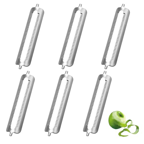 6er Set Ersatzklingen aus Edelstahl für Gemüse- & Kartoffelschäler – Passend für viele Schäler-Modelle, Ideal für Sparschäler, Gurkenschäler, Karottenschäler & Universalschäler von WANTUSHUI
