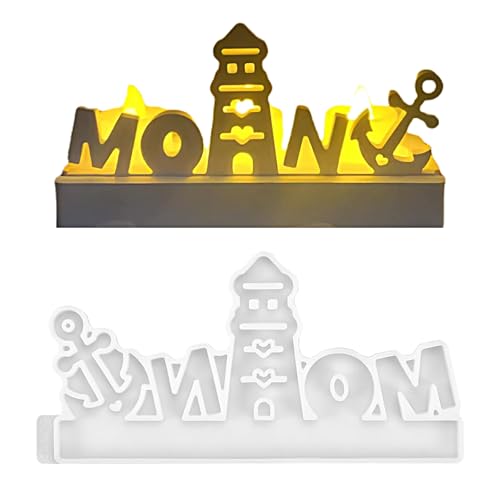 Silikonformen Gießformen Sommer, Moin silikon gießformen Leuchtturm,Giessformen Silikon,Silikonformen Gießformen Maritim DIY Silikon Form für Wohnzimmer Heimdekoration von WANTUSHUI