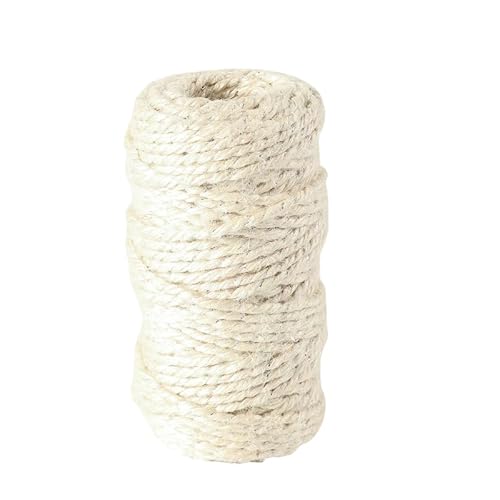 WANYI 1 Stück Jute-Schnur Kordel 100M pro Rolle Juteschnur Bunt Schnur Reißfest Kordelband 2mm Dicke Juteseil für Dekokordel, Geschenkverpackung, Handwerk(Silber weiß) von WANYI