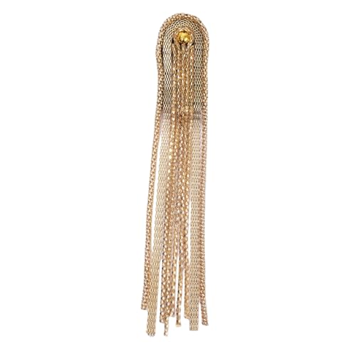 WANYI 1 Stück Quasten Epauletten Schulterklappen Gold Punk Fransen Mode Schulterklappen mit Schulterkette Uniformzubehör Schulter Dekoration für Anzug Jacken WANYI 1 Stück Quasten Epauletten Schulterklappen Gold Punk Fransen Mode Schulterklappen mit Schulterkette Uniformzubehör Schulter Dekoration für Anzug Jacken von WANYI