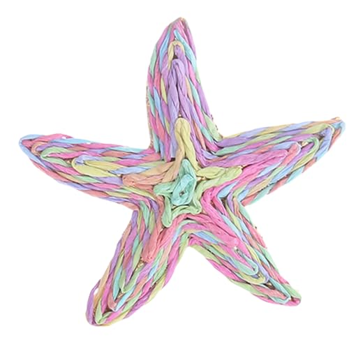 WANYI 10 Stück 6cm Seestern zum Basteln Raffia Seestern Anhänger Zubehör Schmuckherstellung Charms Zubehör für DIY Handwerk Ohrringe Anhänger Haarschmuck(Bunt) von WANYI