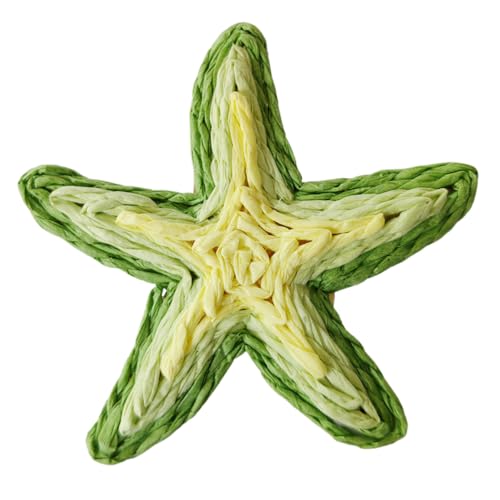 WANYI 10 Stück 6cm Seestern zum Basteln Raffia Seestern Anhänger Zubehör Schmuckherstellung Charms Zubehör für DIY Handwerk Ohrringe Anhänger Haarschmuck(Grün 02) von WANYI