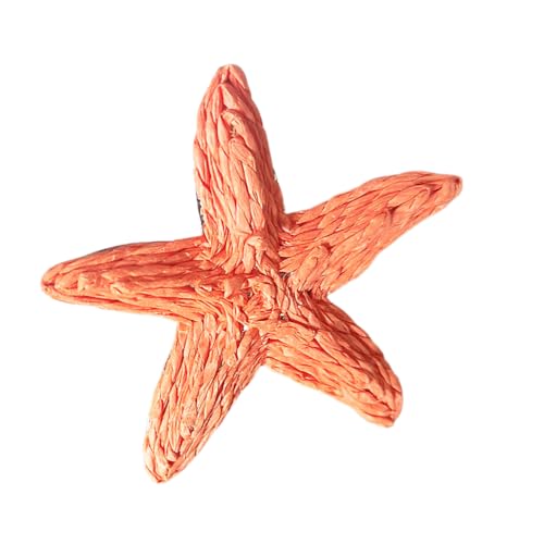 WANYI 10 Stück 6cm Seestern zum Basteln Raffia Seestern Anhänger Zubehör Schmuckherstellung Charms Zubehör für DIY Handwerk Ohrringe Anhänger Haarschmuck(Orange) von WANYI