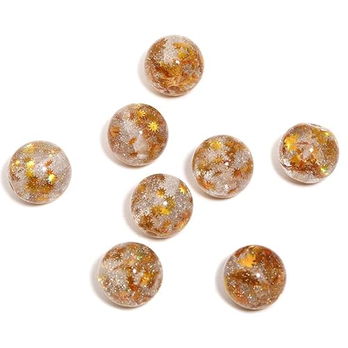 WANYI 10 Stück Acryl Perlen für Armbänder, 16mm Breite Perlen zum Auffädeln Erwachsene Bunt Glitzer Perlenset Schmuckperlen für Armbänder, Handykette, Schlüsselanhänger(14) von WANYI
