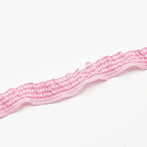 WANYI 10 Yards Elastizität Spitzenband Spitzenbordüre 2CM Breite Spitzenborte Rüschenbesatz Bordüre Stoff Zierband Dekoband für DIY Kleidung, Accessoires, Haarbänder, Taschen von WANYI