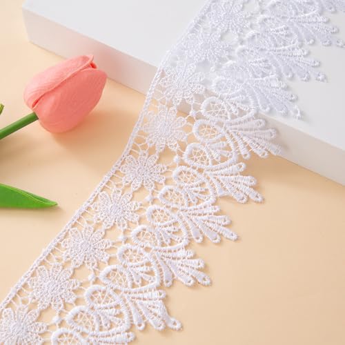 WANYI 10 Yards Spitzenband 8.5CM Breit Spitzenborte Spitzenbordüre Stickerei Blumenmuster Vintage Spitze Bordüre Stoff für Geschenkband DIY-Basteln WANYI 10 Yards Spitzenband 8.5CM Breit Spitzenborte Spitzenbordüre Stickerei Blumenmuster Vintage Spitze Bordüre Stoff für Geschenkband DIY-Basteln von WANYI