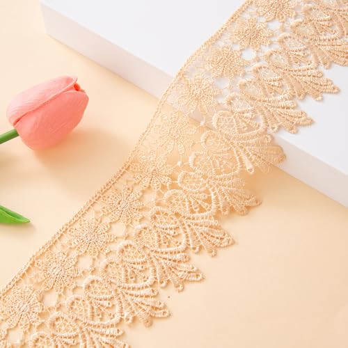WANYI 10 Yards Spitzenband 8.5CM Breit Spitzenborte Spitzenbordüre Stickerei Blumenmuster Vintage Spitze Bordüre Stoff für Geschenkband DIY-Basteln WANYI 10 Yards Spitzenband 8.5CM Breit Spitzenborte Spitzenbordüre Stickerei Blumenmuster Vintage Spitze Bordüre Stoff für Geschenkband DIY-Basteln von WANYI