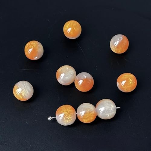 WANYI 100 Stück 10mm Runde Perlen für Armbänder, Edelsteinperlen mit Loch Perlenset Edelsteine zum Auffädeln für DIY Halskette Armband Schmuckherstellung Zubehör von WANYI