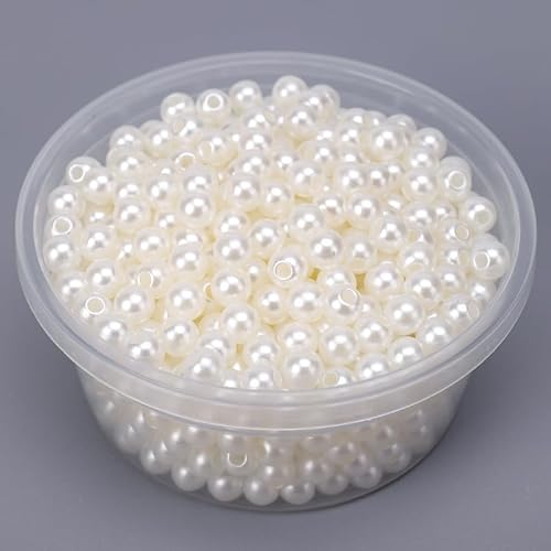 WANYI 100 Stück 5mm Perlen Weiß künstliche Perlen Bastelperlen mit Loch Runde perlen zum auffädeln für DIY Basteln Schmuckherstellung Armbänder Halsketten Kleidung WANYI 100 Stück 5mm Perlen Weiß künstliche Perlen Bastelperlen mit Loch Runde perlen zum auffädeln für DIY Basteln Schmuckherstellung Armbänder Halsketten Kleidung von WANYI