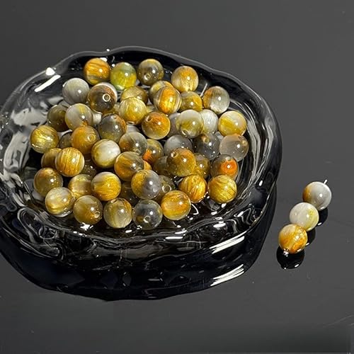 WANYI 100 Stück 8mm Runde Perlen für Armbänder, Edelsteinperlen mit Loch Perlenset Edelsteine zum Auffädeln für DIY Halskette Armband Schmuckherstellung Zubehör von WANYI