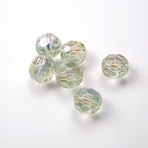 WANYI 100 Stück Acryl Perlen für Armbänder, 14mm Breite Acrylperlen Transparente Bastelperlen Bunt Perlen zum Auffädeln Beads for Jewellery Making DIY Schmuckherstellung(Grün) von WANYI