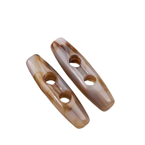 WANYI 100 Stück Knöpfe Knebelknöpfe aus Acryl Hornknöpfe 39mm+31mm Große Knebelknöpfe Doppelloch Oval Mantellknöpfe Olivenförmige Knöpfe für Strickjacke, Mantel, Jacke Nähen, DIY Handwerk(Braun) WANYI 100 Stück Knöpfe Knebelknöpfe aus Acryl Hornknöpfe 39mm+31mm Große Knebelknöpfe Doppelloch Oval Mantellknöpfe Olivenförmige Knöpfe für Strickjacke, Mantel, Jacke Nähen, DIY Handwerk(Braun) von WANYI