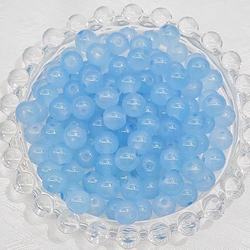 WANYI 100 Stück Perlen Glasperlen zum Auffädeln 8mm Bastelperlen Schmuckperlen mit mit Loch Runde Glasperlen Perlenset für Armbänder Schmuckherstellung WANYI 100 Stück Perlen Glasperlen zum Auffädeln 8mm Bastelperlen Schmuckperlen mit mit Loch Runde Glasperlen Perlenset für Armbänder Schmuckherstellung von WANYI