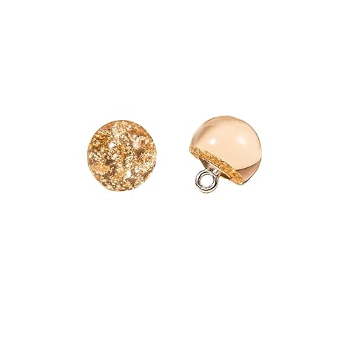 WANYI 100 Stück Perlen Knöpfe zum Annähen 10mm Bunte Knöpfe Metall Perlenknöpfe Vintage Zierknöpfe mit Schaft Nähknöpfe für DIY Kleidung Kleid Cheongsam Mäntel von WANYI