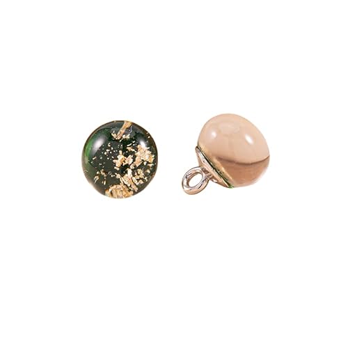 WANYI 100 Stück Perlen Knöpfe zum Annähen 10mm Bunte Knöpfe Metall Perlenknöpfe Vintage Zierknöpfe mit Schaft Nähknöpfe für DIY Kleidung Kleid Cheongsam Mäntel von WANYI