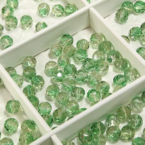 WANYI 100 Stück Perlen für Armbänder, 10mm Glasperlen zum Auffädeln Perlenset mit Loch Schmuckperlen Bunte Perlen für Schmuckherstellung, Handykette von WANYI