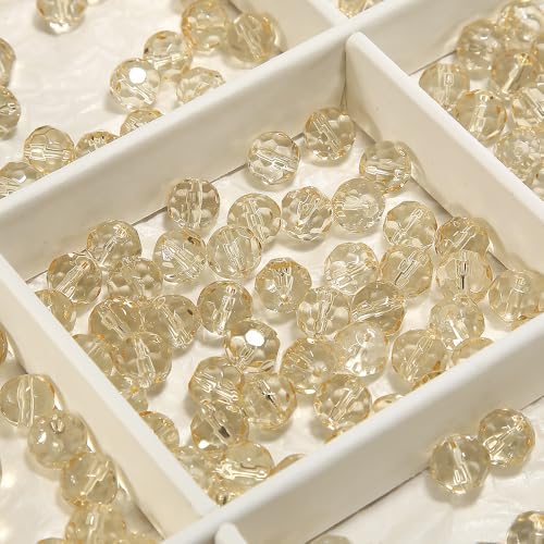 WANYI 100 Stück Perlen für Armbänder, 10mm Glasperlen zum Auffädeln Perlenset mit Loch Schmuckperlen Bunte Perlen für Schmuckherstellung, Handykette WANYI 100 Stück Perlen für Armbänder, 10mm Glasperlen zum Auffädeln Perlenset mit Loch Schmuckperlen Bunte Perlen für Schmuckherstellung, Handykette von WANYI