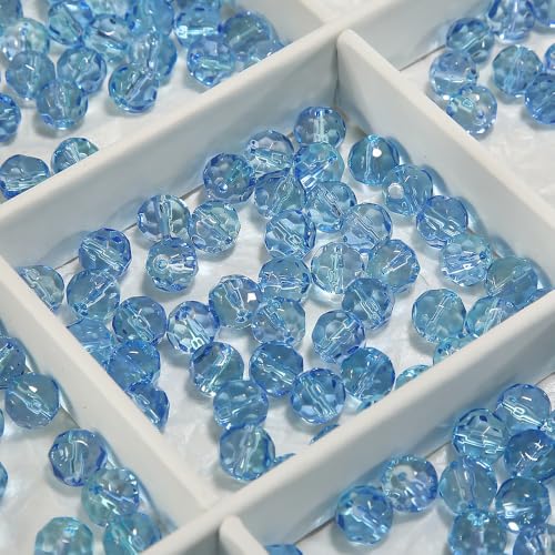 WANYI 100 Stück Perlen für Armbänder, 10mm Glasperlen zum Auffädeln Perlenset mit Loch Schmuckperlen Bunte Perlen für Schmuckherstellung, Handykette von WANYI
